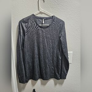 Banana Republic Shimmering Gray Long Sleeve Top
